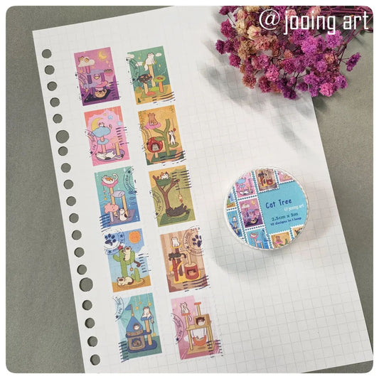 Stamp Washi Tape - Cat Tree