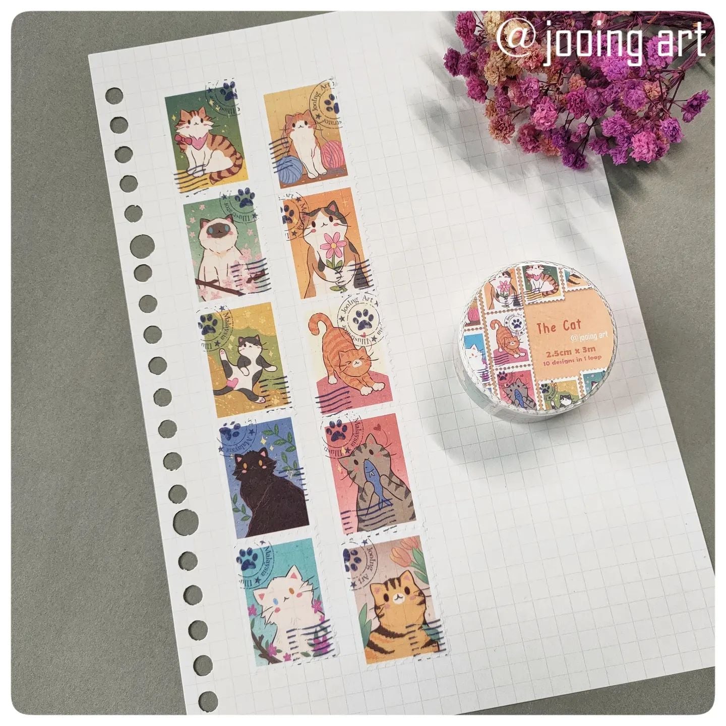Stamp Washi Tape - The Cat