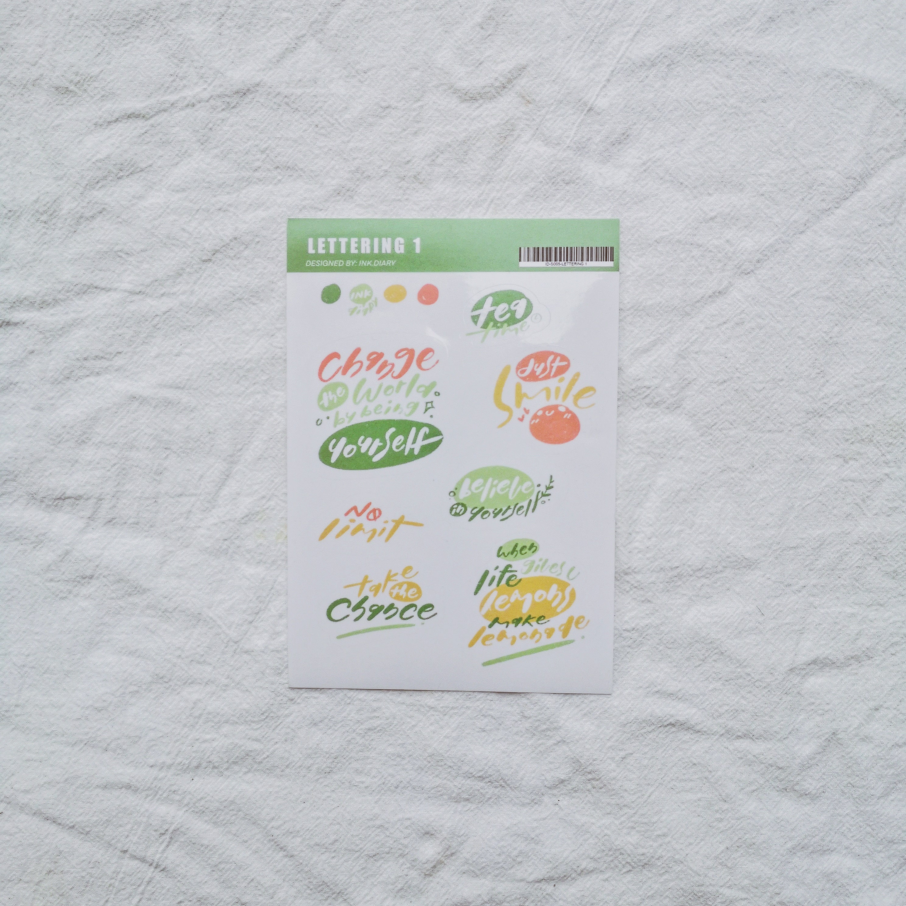 Inkjet Sticker Lettering Sample INK.DIARY Sticker - Lettering 1 – chub.my