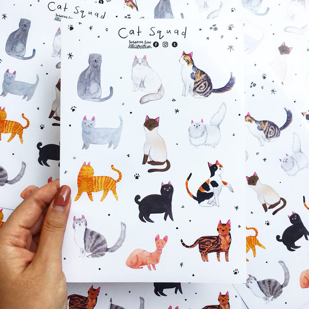 Cat Squad Sticker Sheet