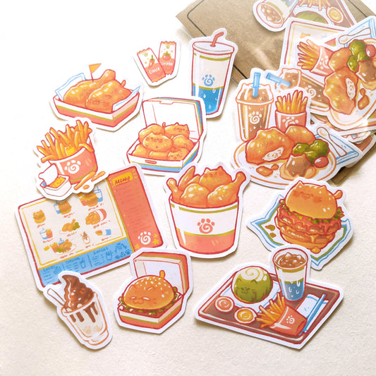 Tabeneko - Fast Food Sticker Set