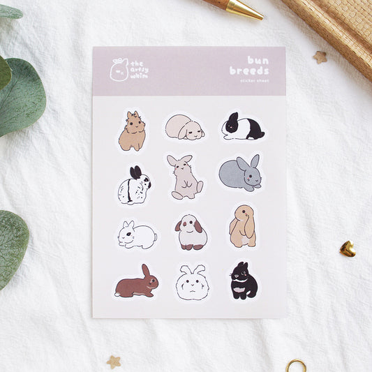 Bun Breeds Sticker Sheet