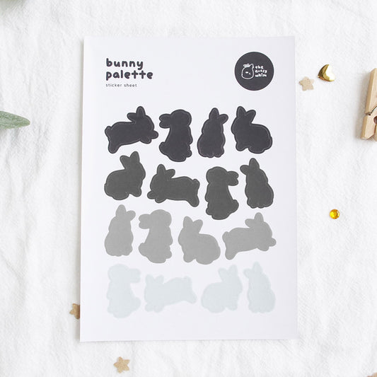 Bunny Palette – Black Sticker Sheet