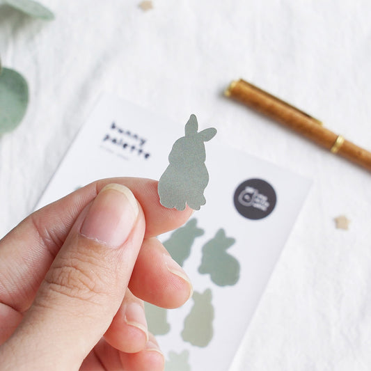 Bunny Palette β Green Sticker Sheet