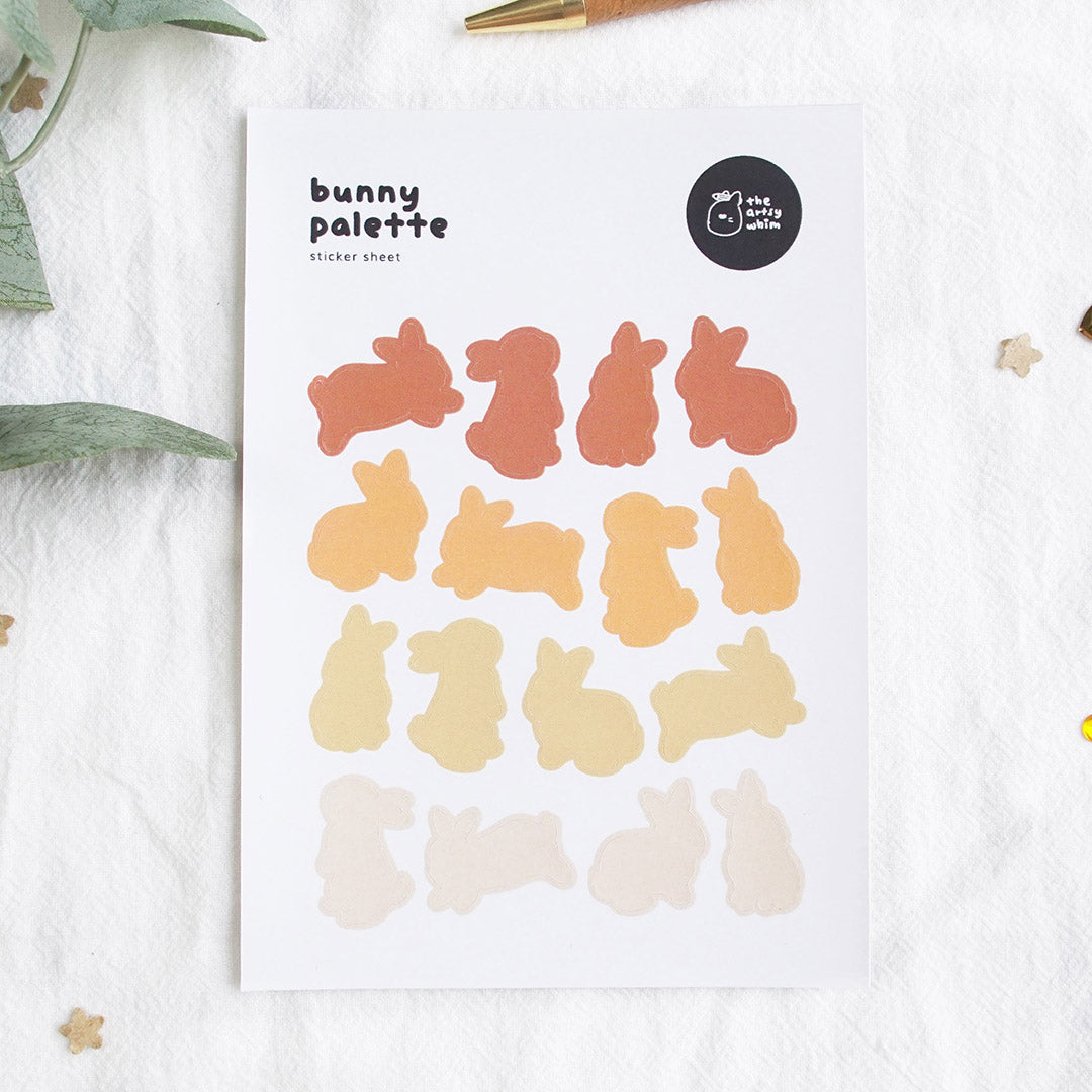 Bunny Palette – Orange Sticker Sheet