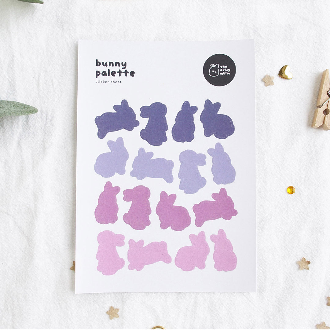 Bunny Palette – Purple Sticker Sheet