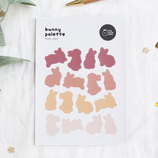 Bunny Palette – Red Sticker Sheet