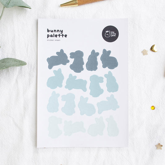 Bunny Palette – Teal Sticker Sheet
