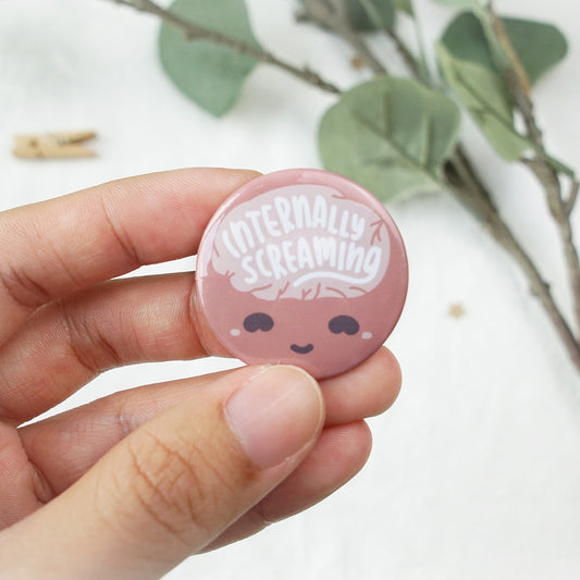 Internally Screaming Button Badge