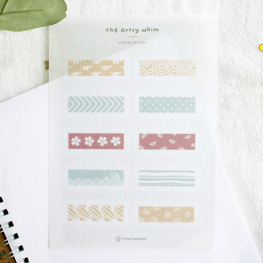 Japanese Labels Washi Sticker Sheet