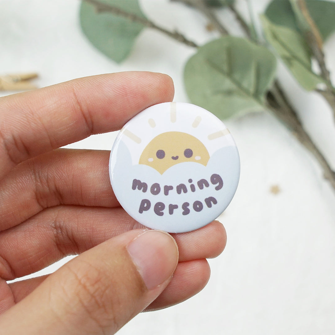 Morning Person Button Badge