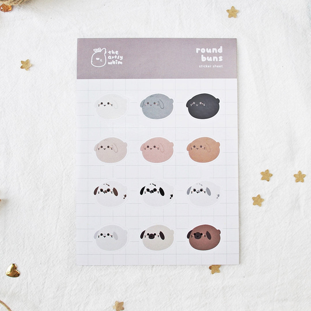 Round Buns – Lop Buns Sticker Sheet