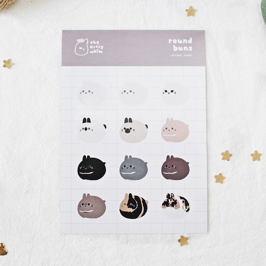 Round Buns – Patterned Buns Sticker Sheet