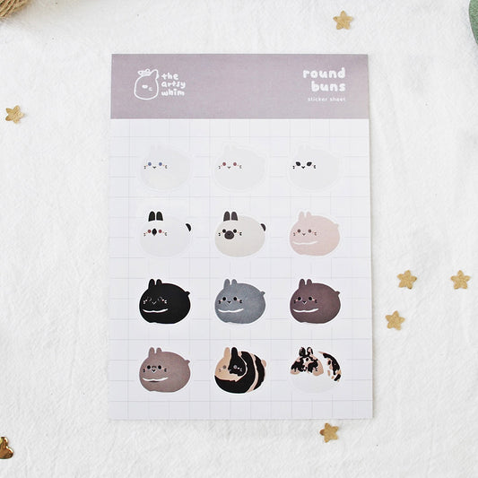 Round Buns – Patterned Buns Sticker Sheet