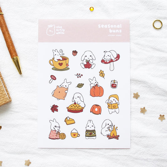 Seasonal Buns – Autumn Sticker Sheet