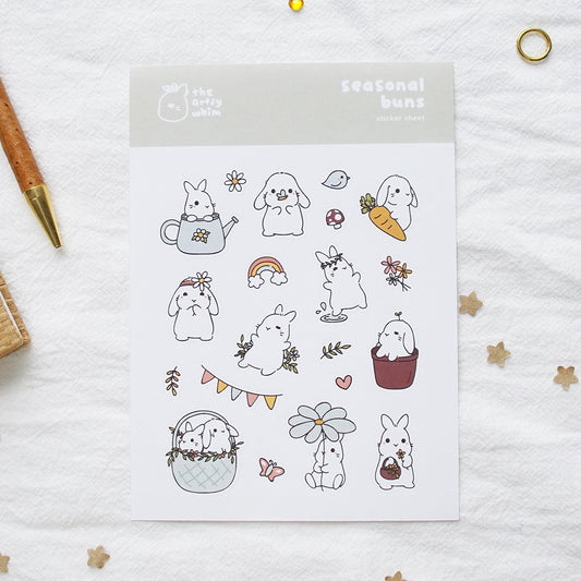 Seasonal Buns – Spring Sticker Sheet