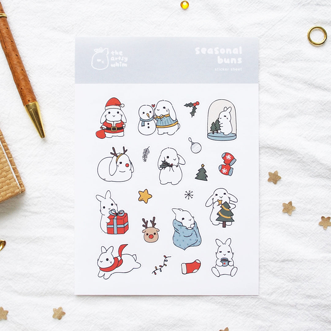 Seasonal Buns – Winter Sticker Sheet