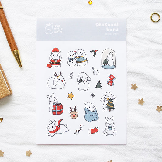 Seasonal Buns – Winter Sticker Sheet