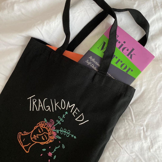 Tragikomedi Black Totebag