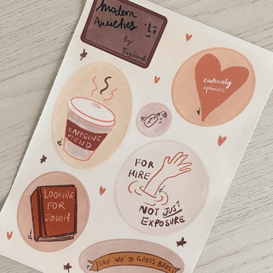 Modern Anxieties Sticker Sheet