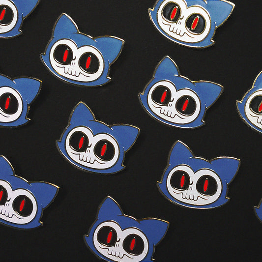 Death Neko Enamel Pin