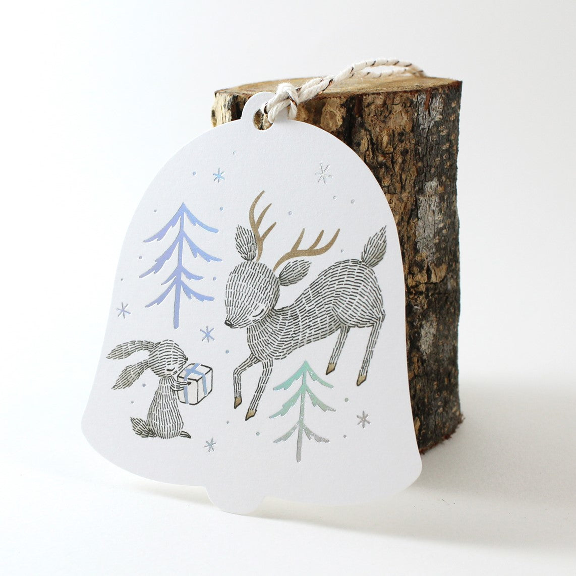 Holographic Foil Tags - Rabbit, Reindeer & Christmas Gift