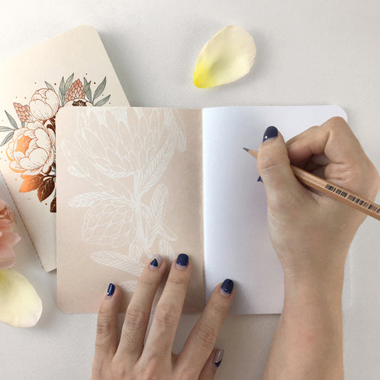 Rabbit & King Protea Pocket Notebook