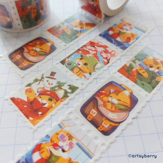 Stamp Washi Tape // Mikan's Holiday
