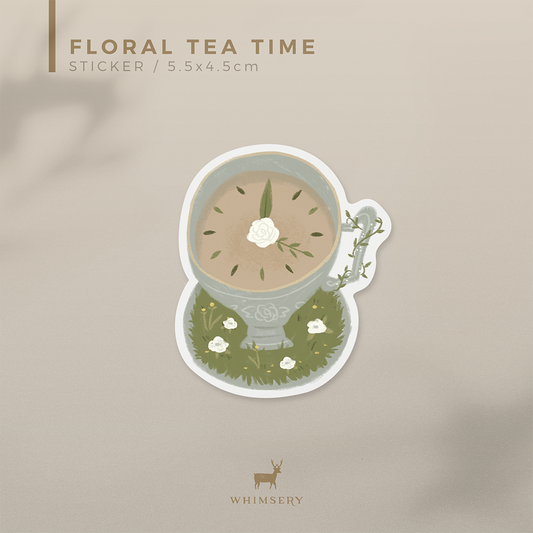 Whimsery Sticker Flake | Floral Tea Time
