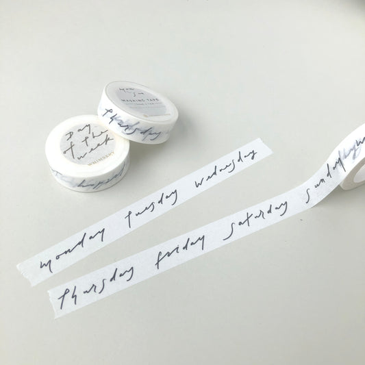 Day of the Week Washi Tape