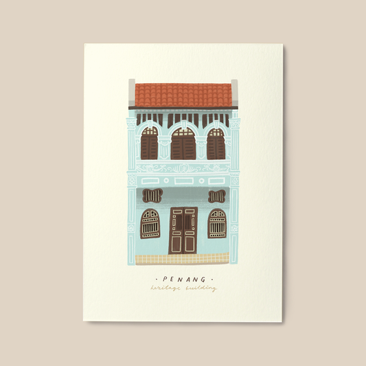 Penang Heritage Building Postcard