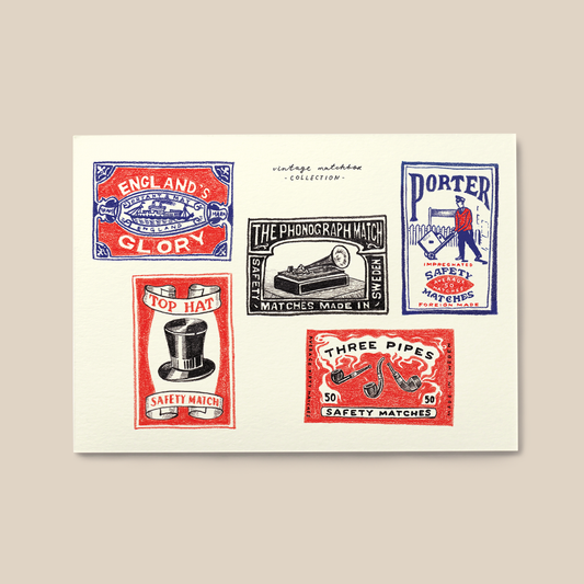 Vintage Matchboxes Postcard