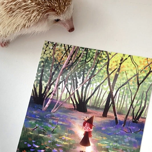 Hui Hui - Purple Flower art print