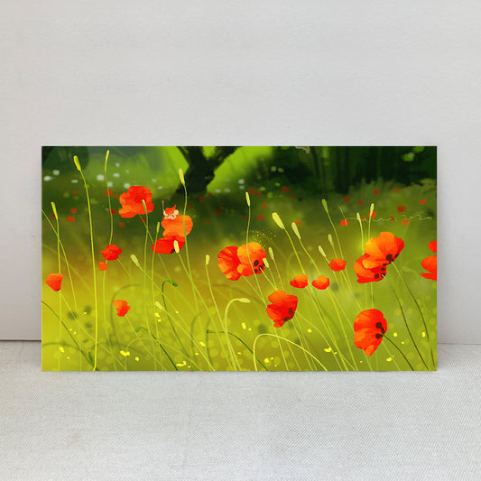 Hui Hui - Red Flower art print