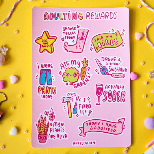 Adulting Rewards Sticker Sheet