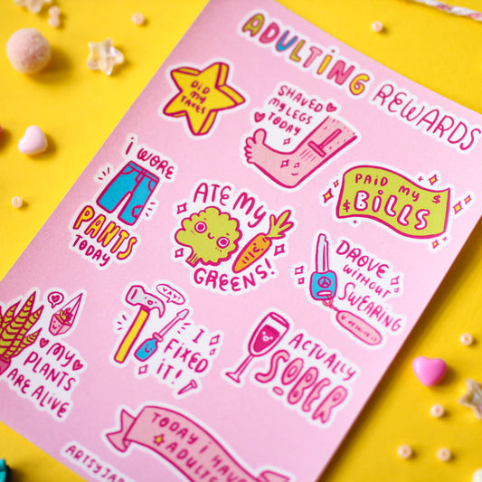 Adulting Rewards Sticker Sheet