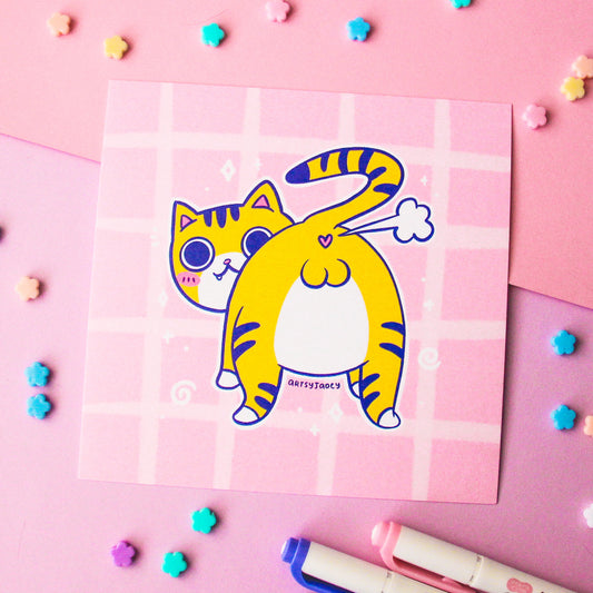 Fartsy Cat Art Print