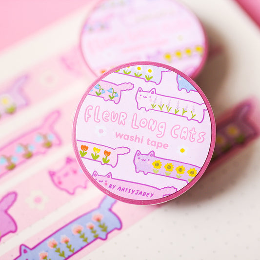 Fleur Long Cats Washi Tape