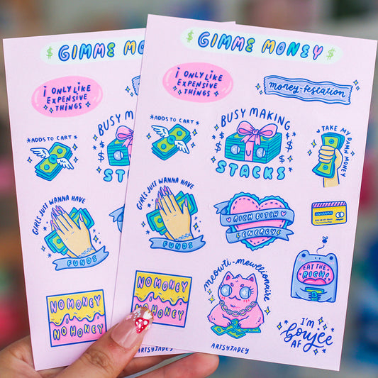 Gimme Money Sticker Sheet