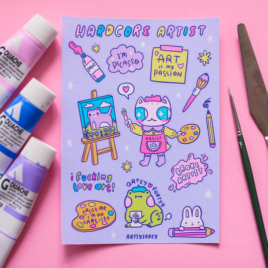 Hardcore Artist Sticker Sheet