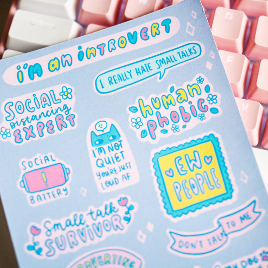 I'm An Introvert Sticker Sheet