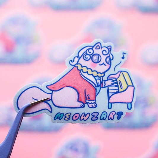 Meowzart Vinyl Sticker