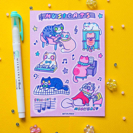 Musicats Sticker Sheet