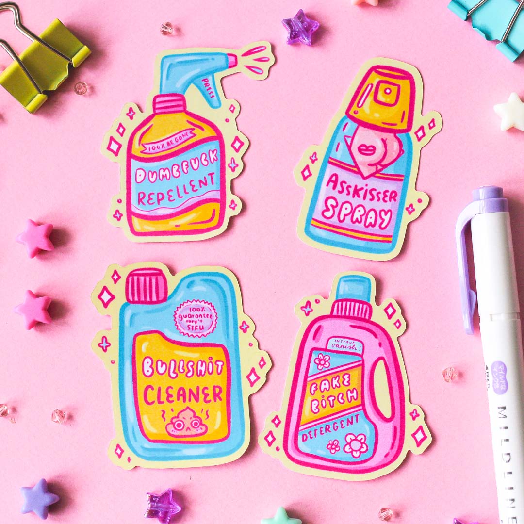 Spary Clean Sticker Squeaky Clean Sticker Pack – chub.my