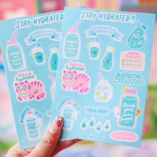 Stay Hydrated Sticker Sheet