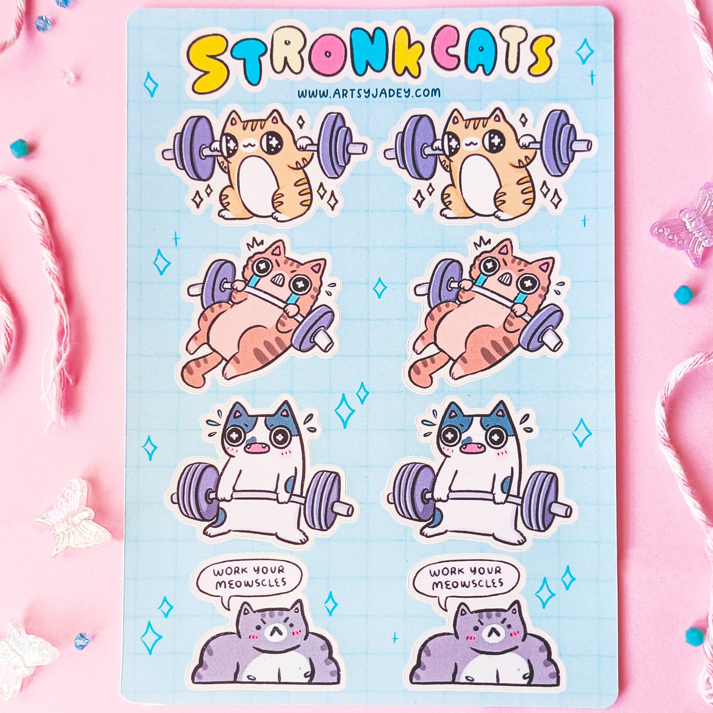 Stronk Cats Sticker Sheet
