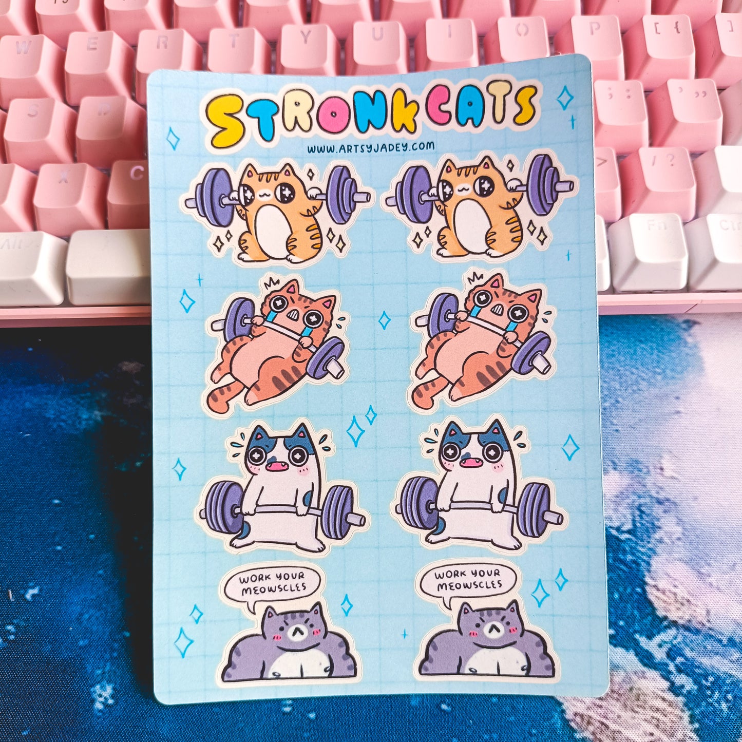 Stronk Cats Sticker Sheet