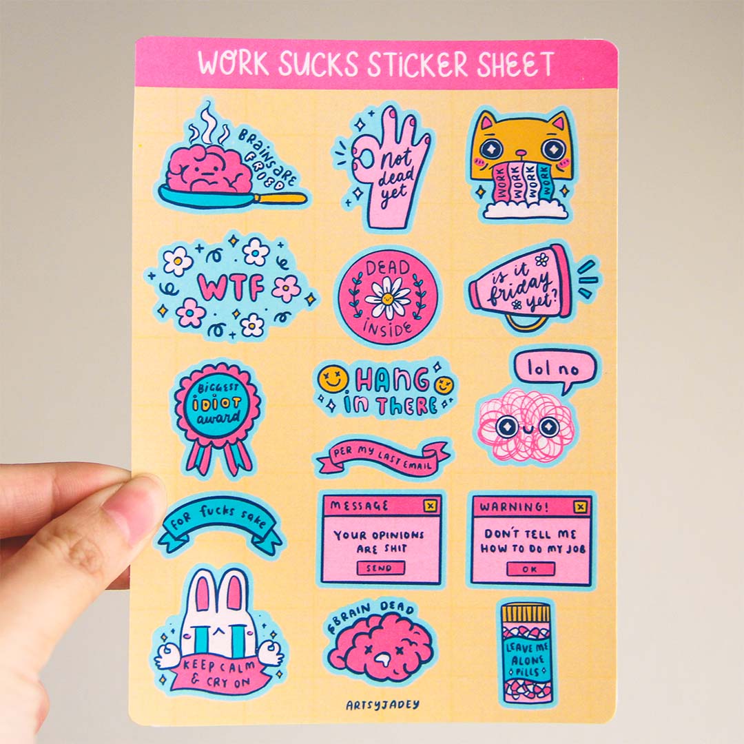 Work Sucks Sticker Sheet
