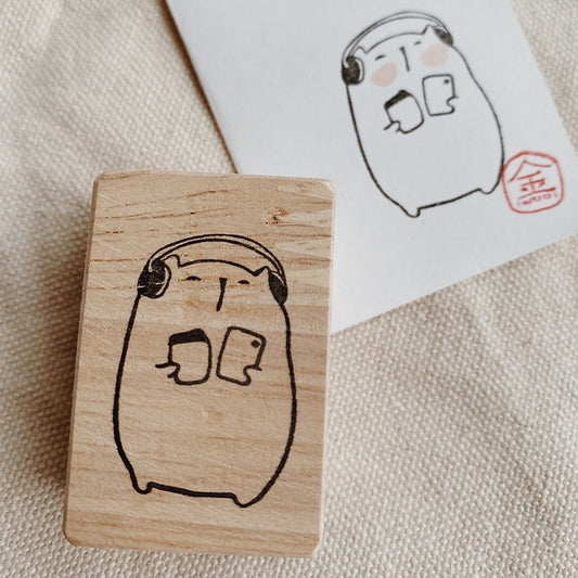 Catdoo rubber stamp - chill with music (CD2580039)