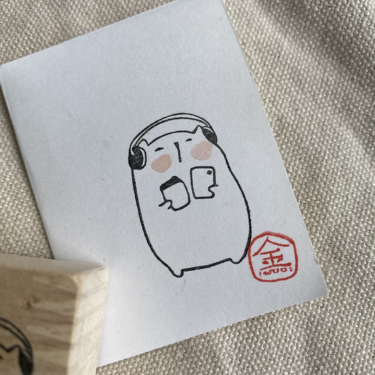 Catdoo rubber stamp - chill with music (CD2580039)